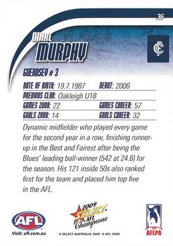 2009 Select AFL Champions #36 Marc Murphy Back